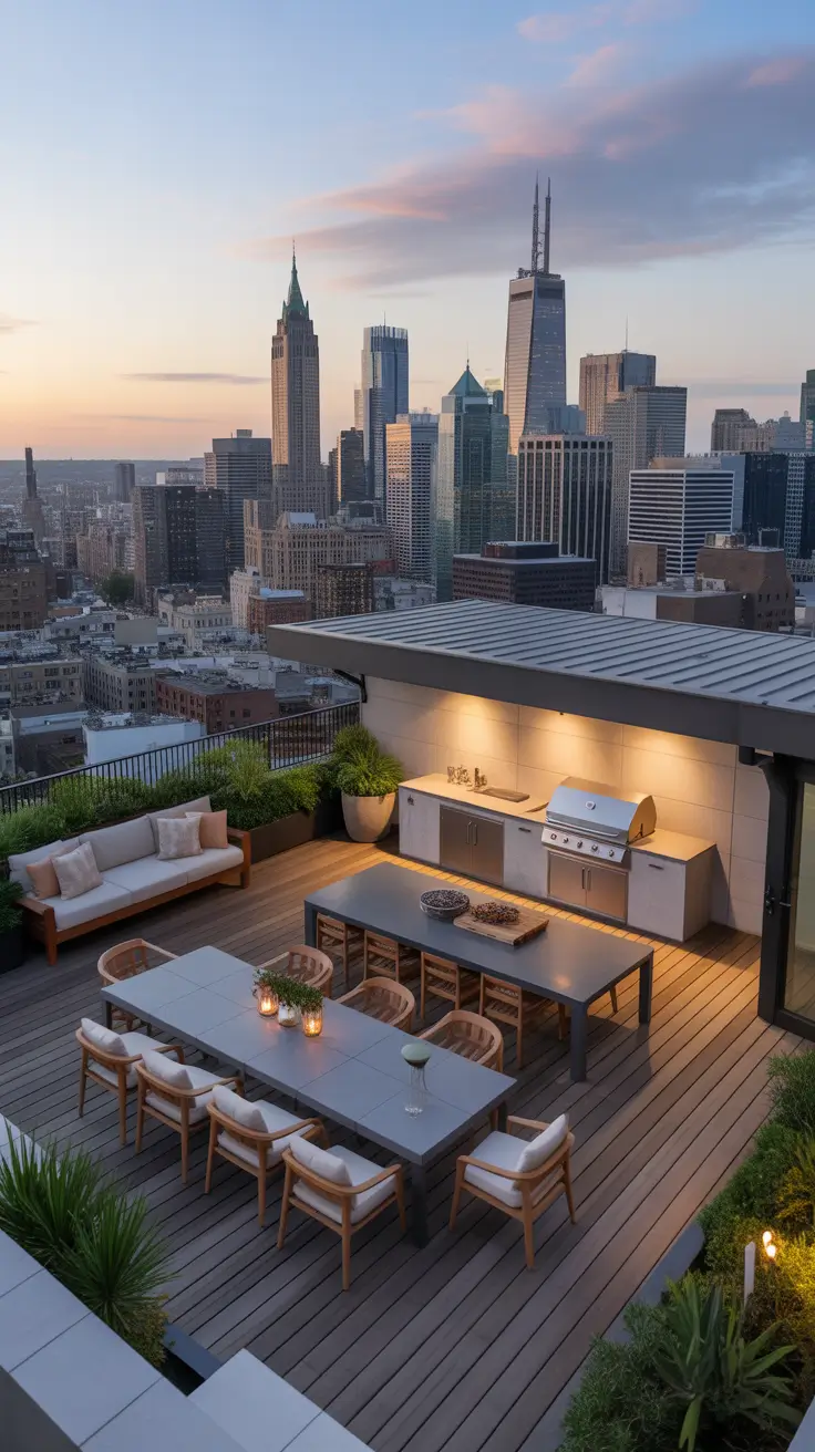 Outdoor BBQ Area With Roof 2026: Modern Covered Grill And Rooftop Ideas