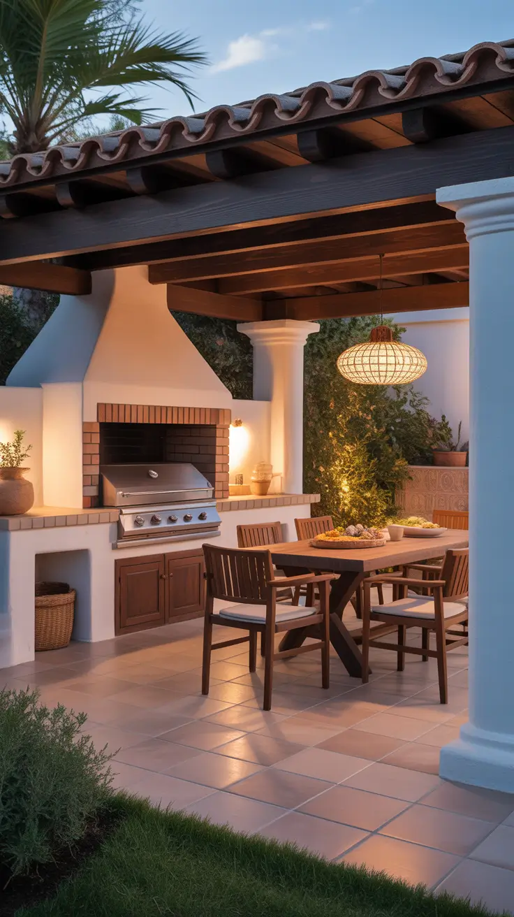 Outdoor BBQ Area With Roof 2026: Modern Covered Grill And Rooftop Ideas