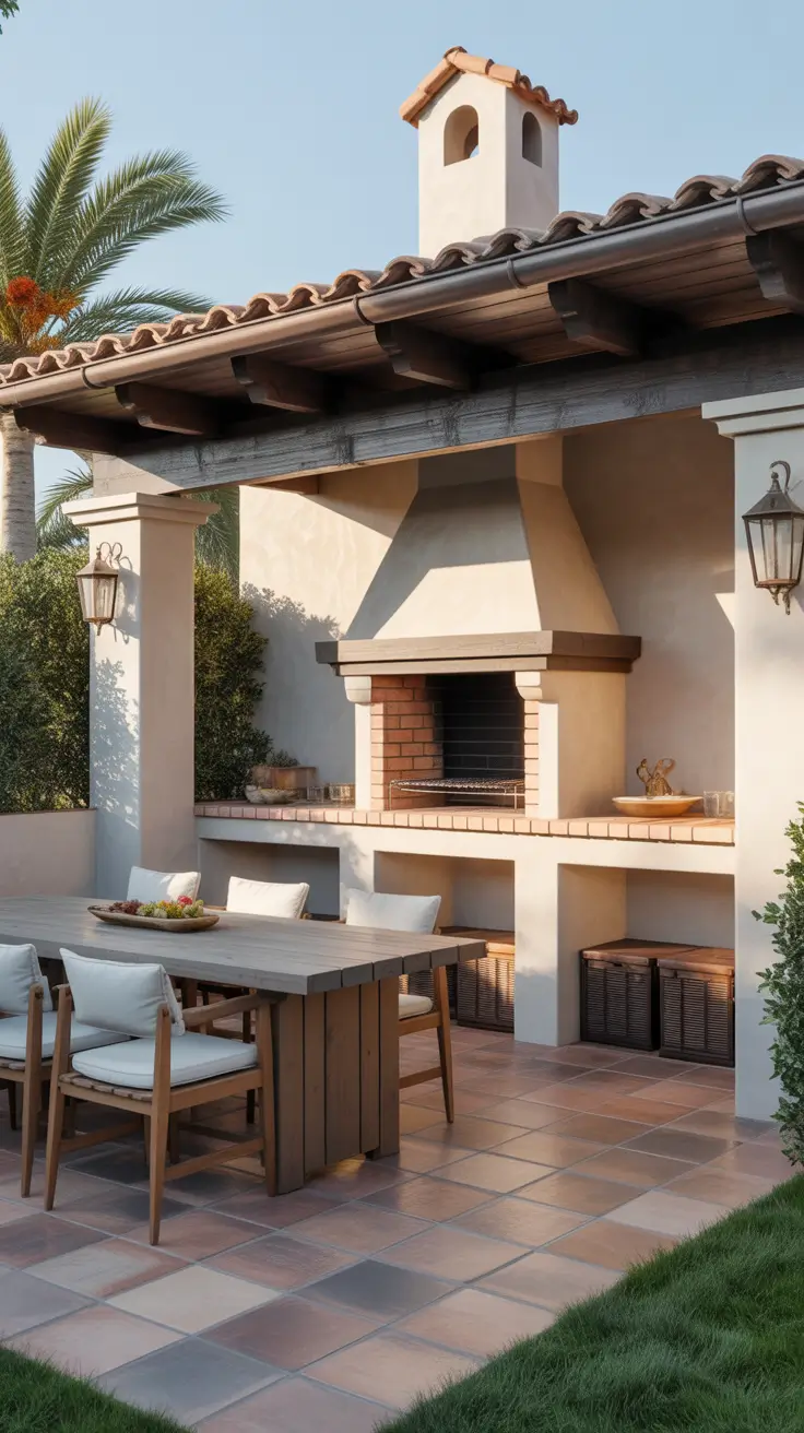 Outdoor BBQ Area With Roof 2026: Modern Covered Grill And Rooftop Ideas