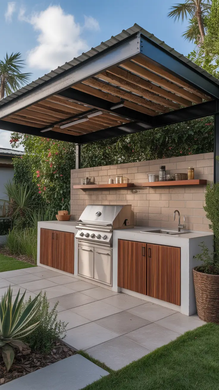 Outdoor BBQ Area With Roof 2026: Modern Covered Grill And Rooftop Ideas