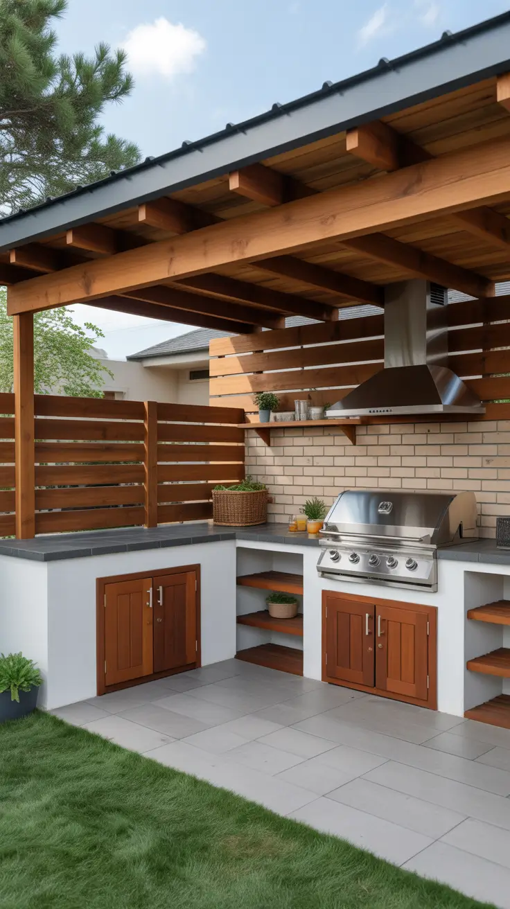 Outdoor BBQ Area With Roof 2026: Modern Covered Grill And Rooftop Ideas