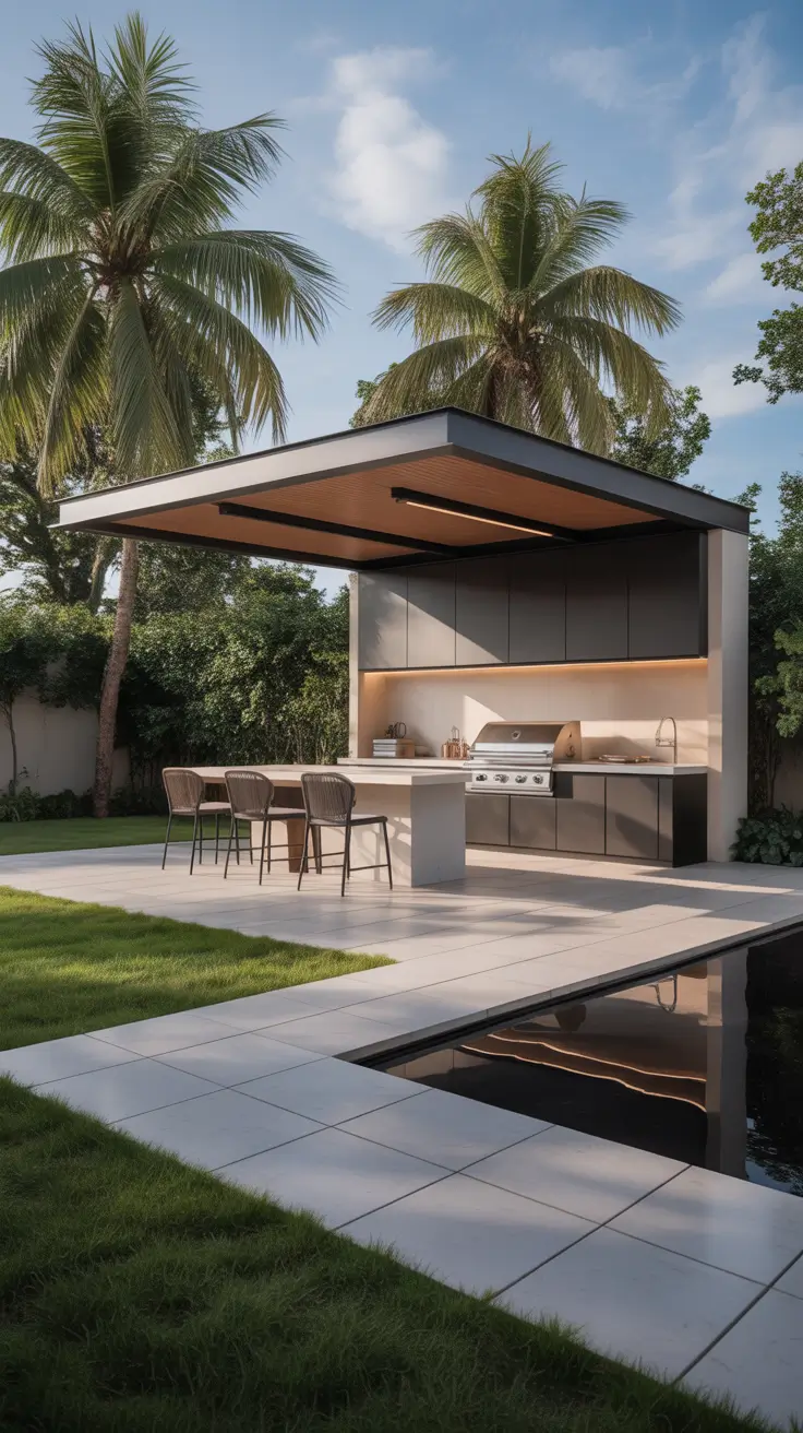 Outdoor BBQ Area With Roof 2026: Modern Covered Grill And Rooftop Ideas