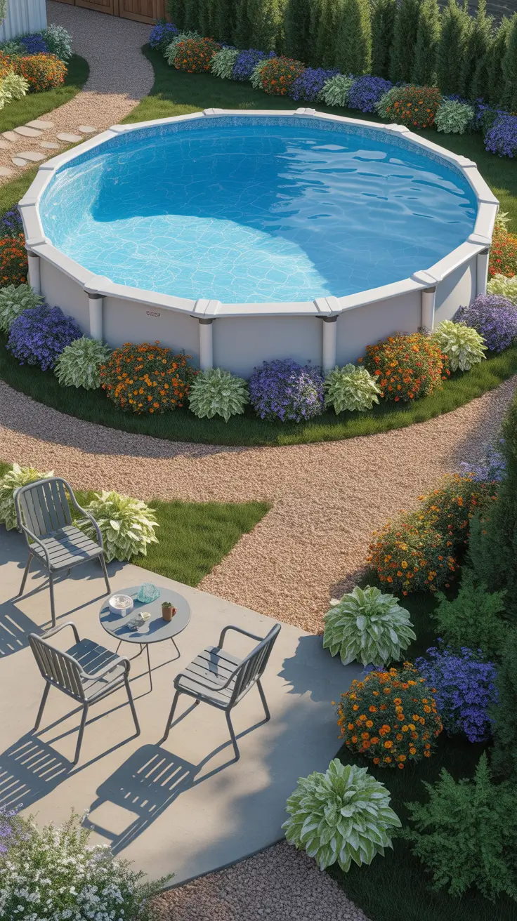 above ground pool ideas 2026 Simple Above Ground Pool Ideas With Garden Landscaping