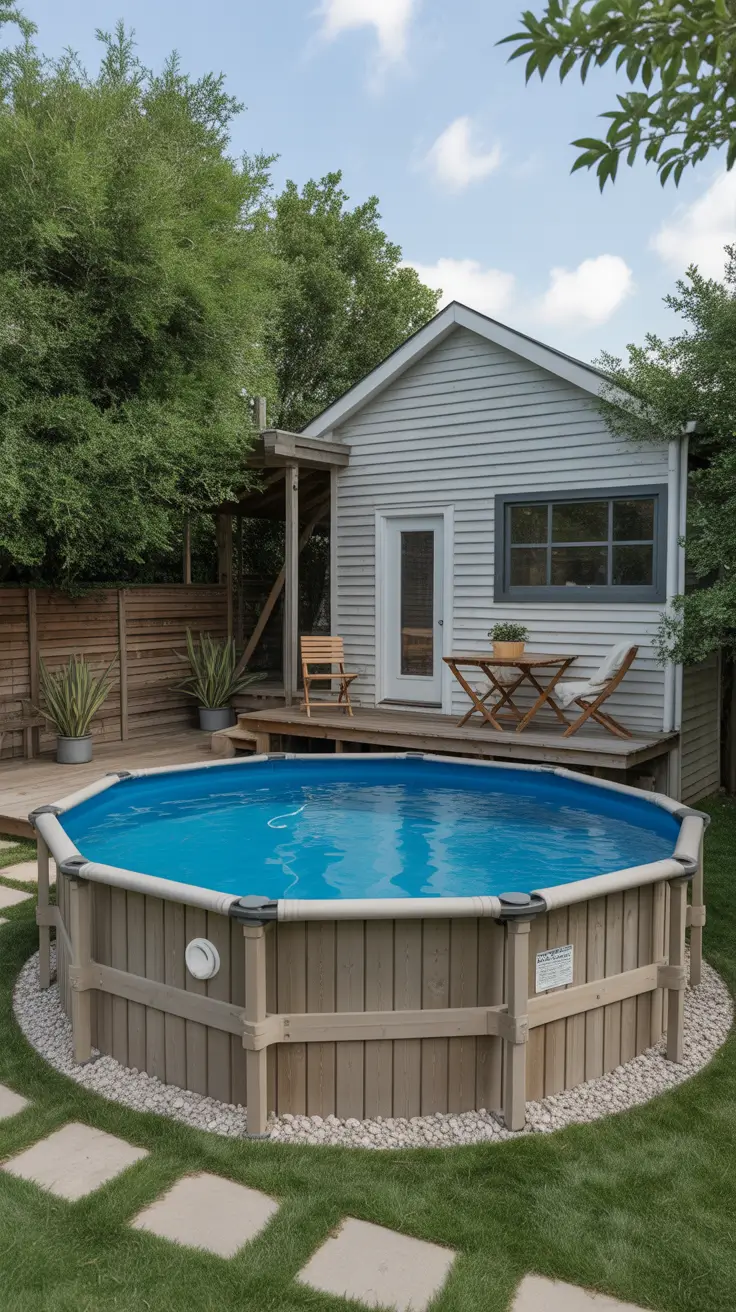above ground pool ideas 2026 Cozy Above Ground Pool Ideas For Small Backyards