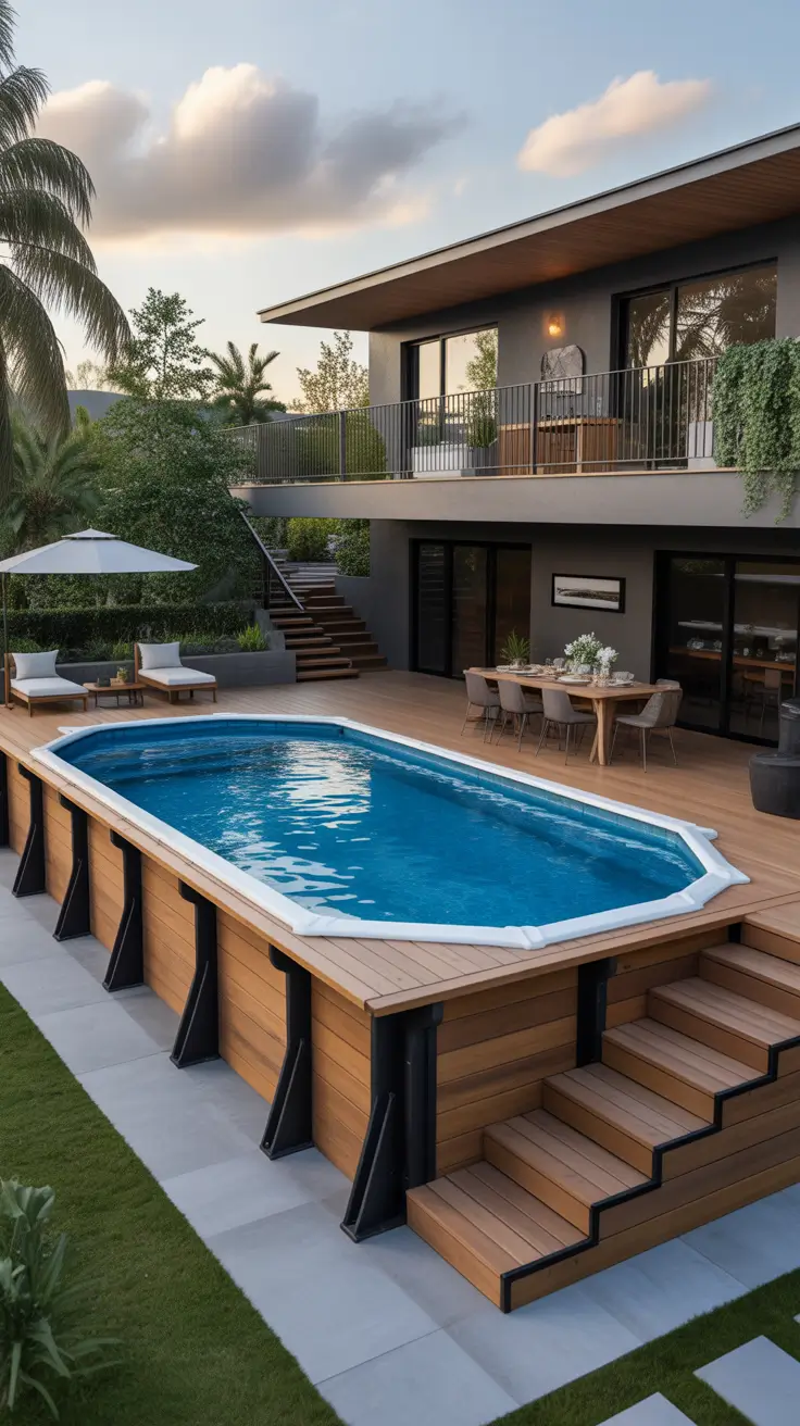 above ground pool ideas 2026 Above Ground Pool Ideas With Deck For A Pretty Outdoor Space