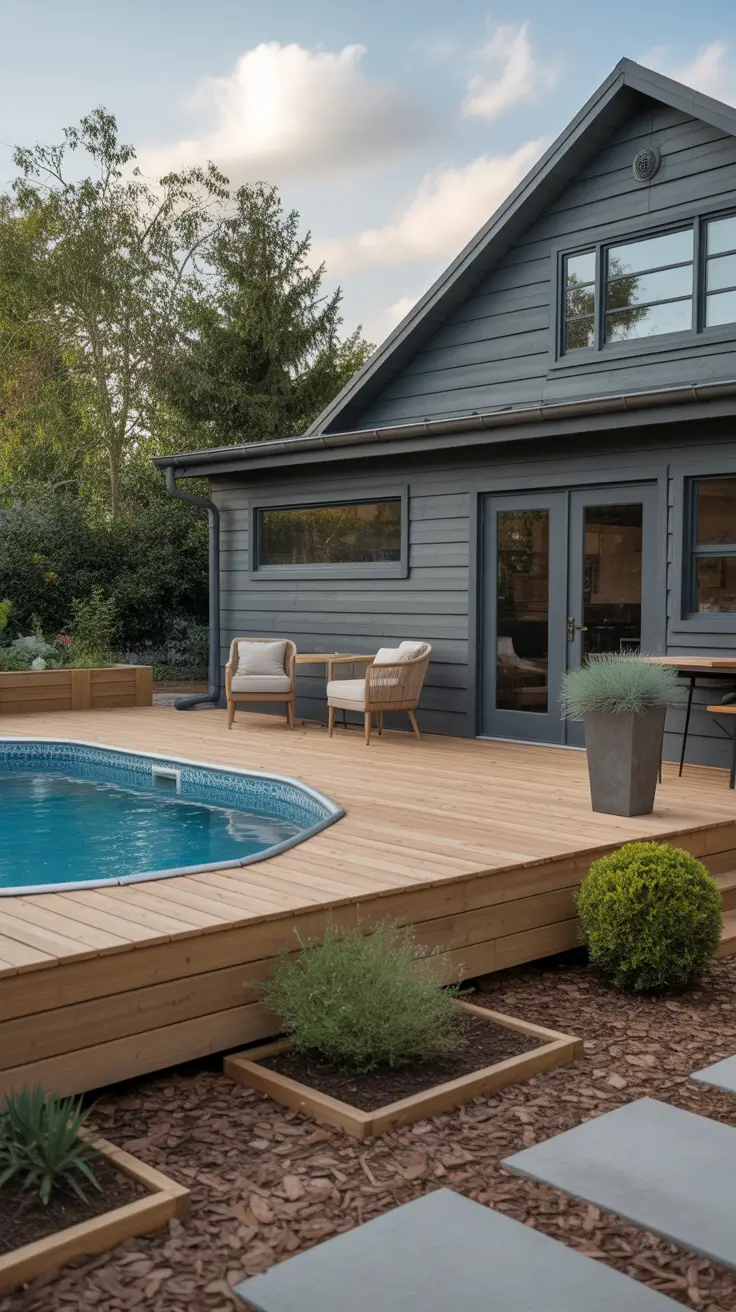 above ground pool ideas 2026 Above Ground Pool Ideas With Deck Diy For A Budget Landscaping