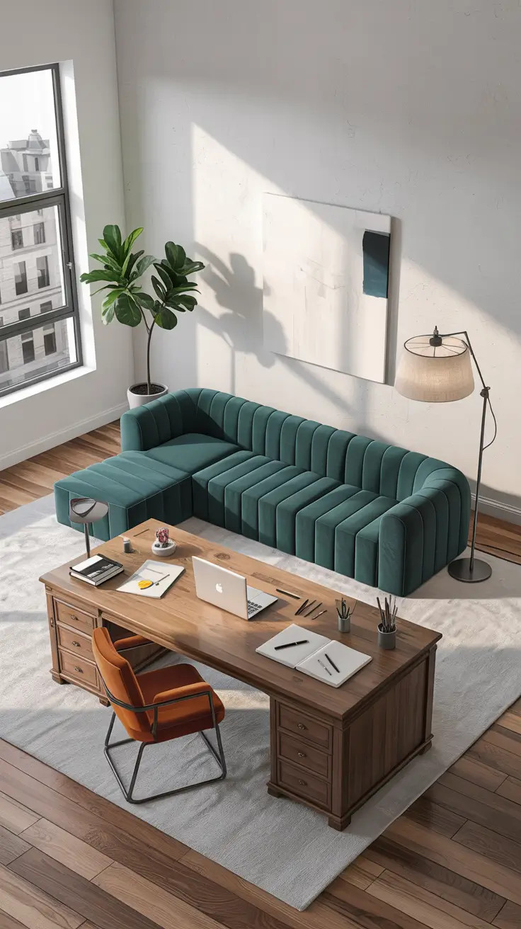 Apartment Remodel Ideas 2026 Home Office Integrated With Living Room