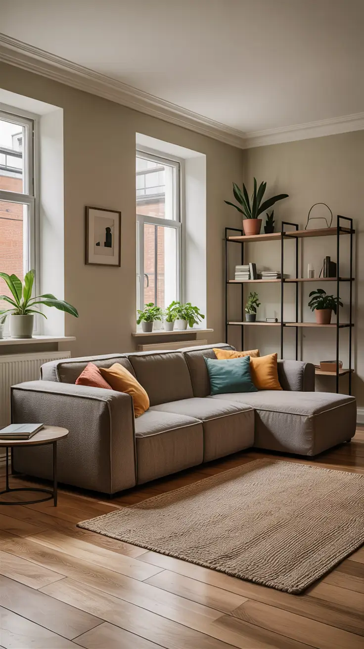 Apartment Remodel Ideas 2026 Neutral Living Room With Modern Sofa