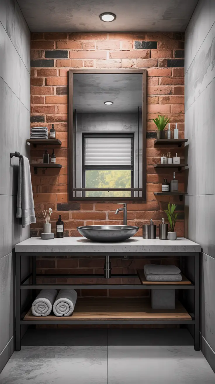 Bathroom Sink Decor Ideas Industrial Bathroom Sink Decor Ideas With Raw Materials