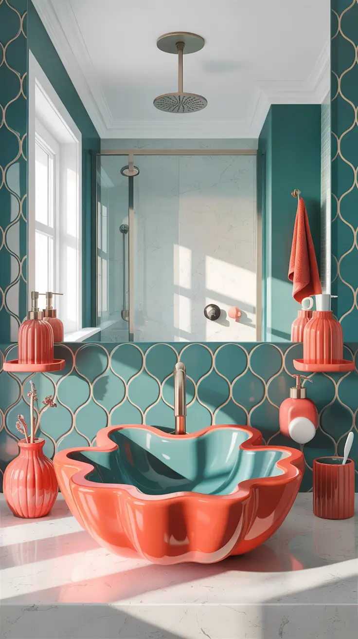 Bathroom Sink Decor Ideas Bold Color Bathroom Sink Decor Ideas That Make a Statement