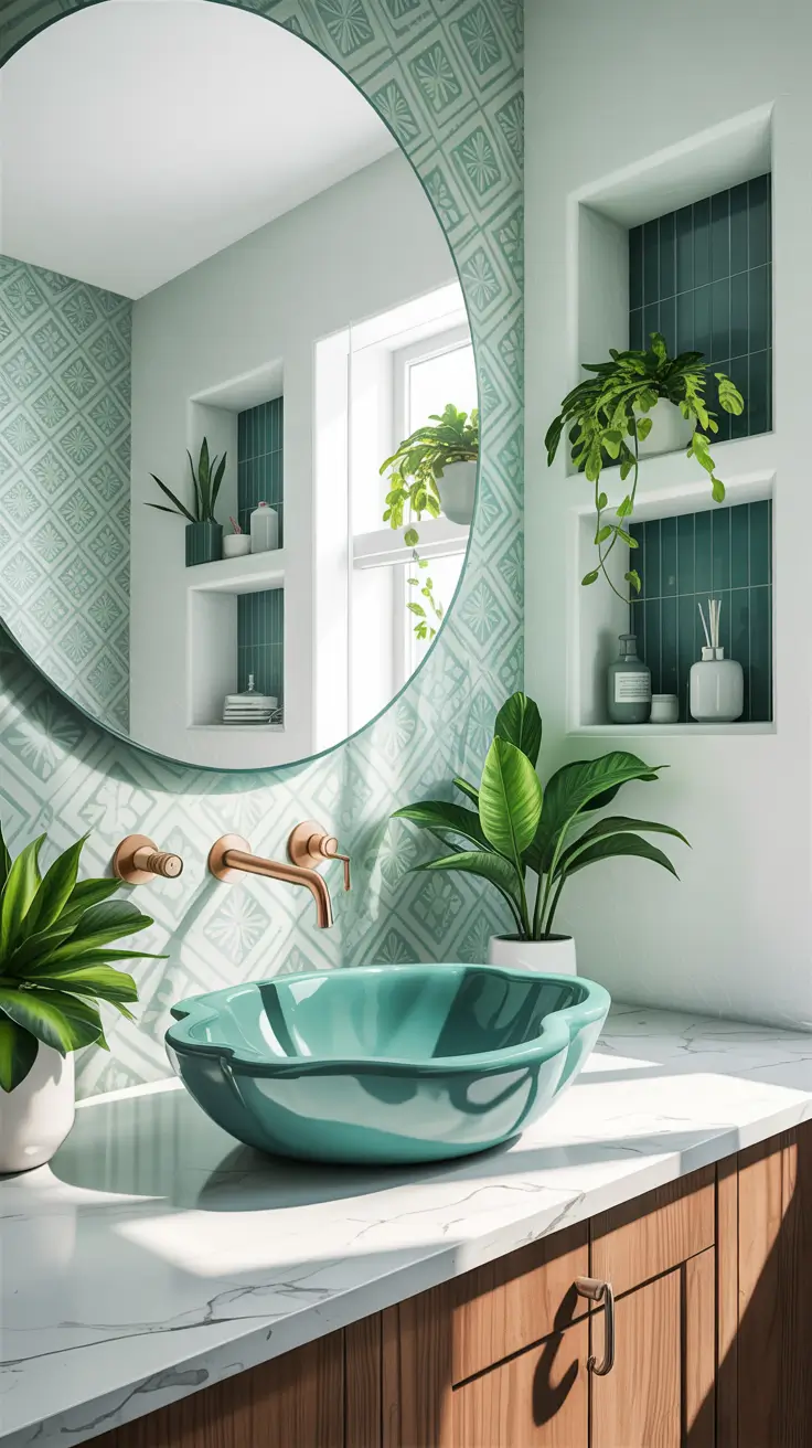 Bathroom Sink Decor Ideas Bold Color Bathroom Sink Decor Ideas That Make a Statement