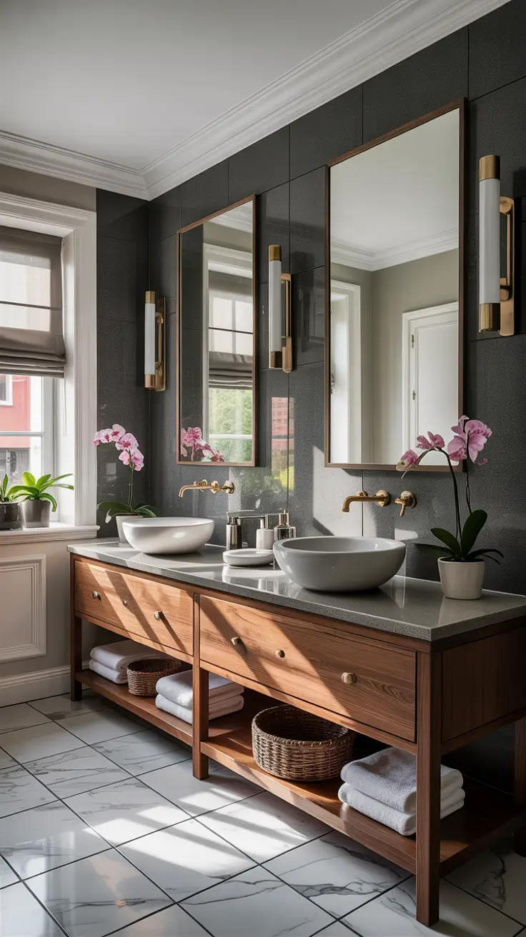 Bathroom Sink Decor Ideas Mediterranean Bathroom Sink Decor Ideas With Natural Warmth