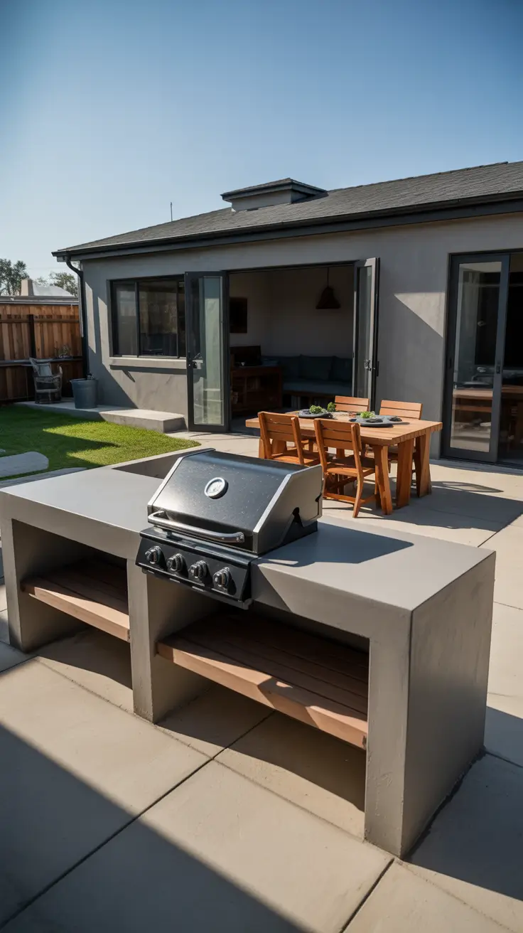 bbq patio ideas 2026 Bbq Patio Ideas Diy Grill Station With Concrete Countertops