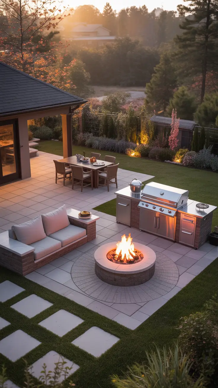 bbq patio ideas 2026 Backyard Bbq Ideas Grill Area Patio With Fire Pit Combos