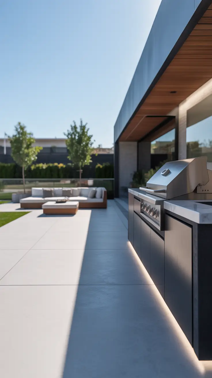 bbq patio ideas 2026 Bbq Patio Ideas Backyards Modern With Sleek Minimal Layouts