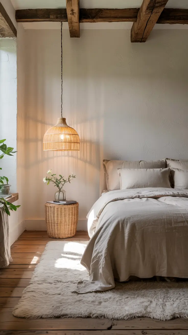 bedroom lamp ideas 2026 12 — Farmhouse Bedroom Lamp Ideas Ceilings With Rustic Wood Details