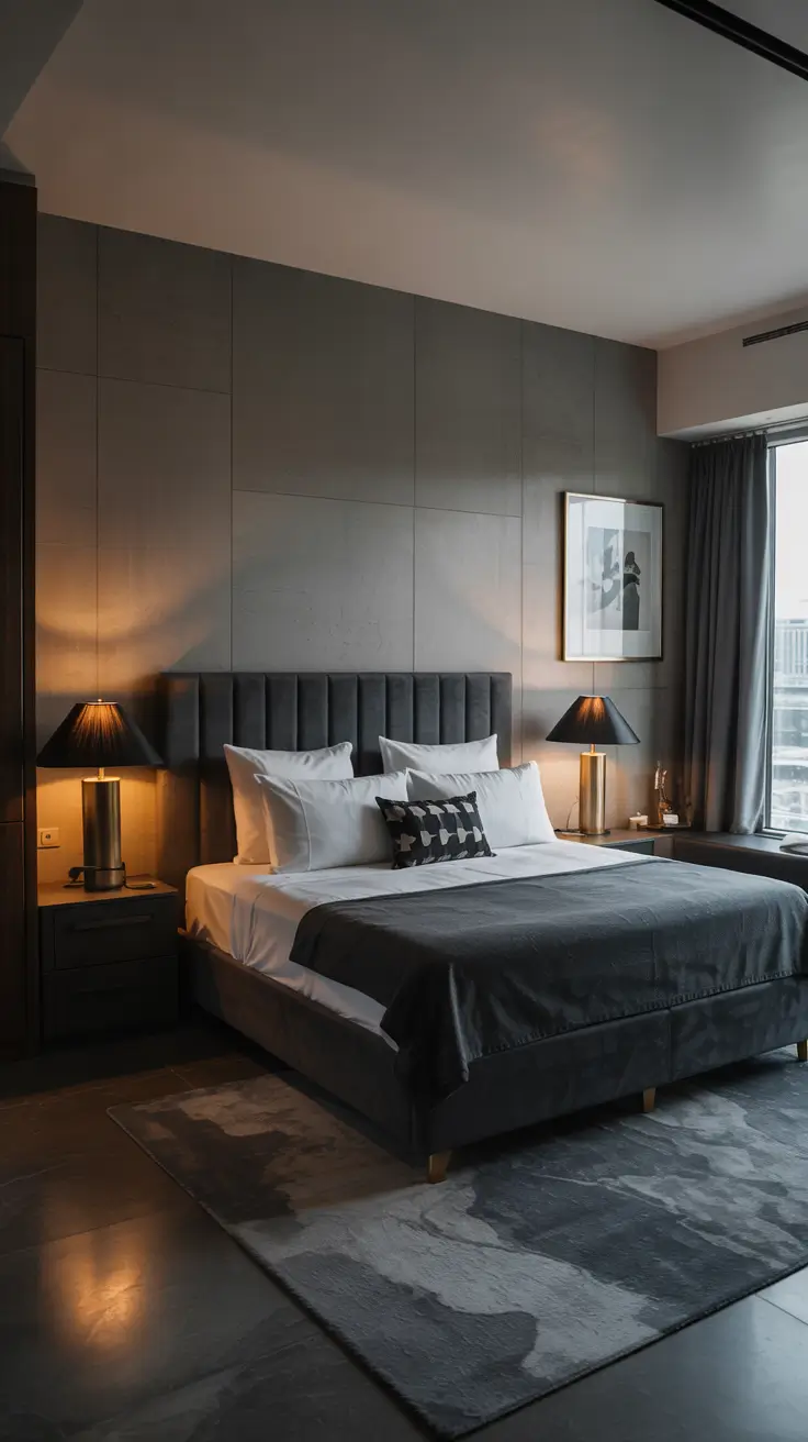 bedroom lamp ideas 2026 13 — Dark Furniture Bedroom Lamp Ideas For A Modern Mens Suite