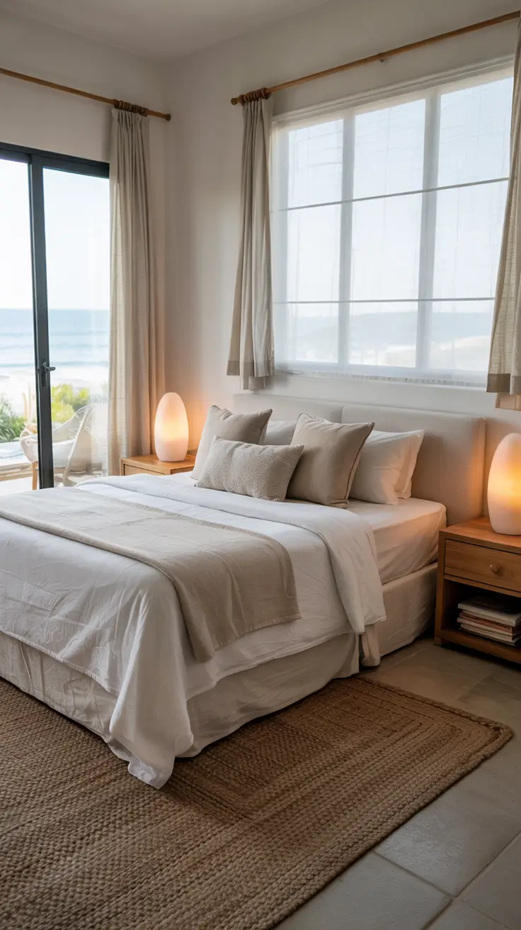 bedroom lamp ideas 2026 17 — Soft Coastal Bedroom Lamp Ideas With Organic Glow