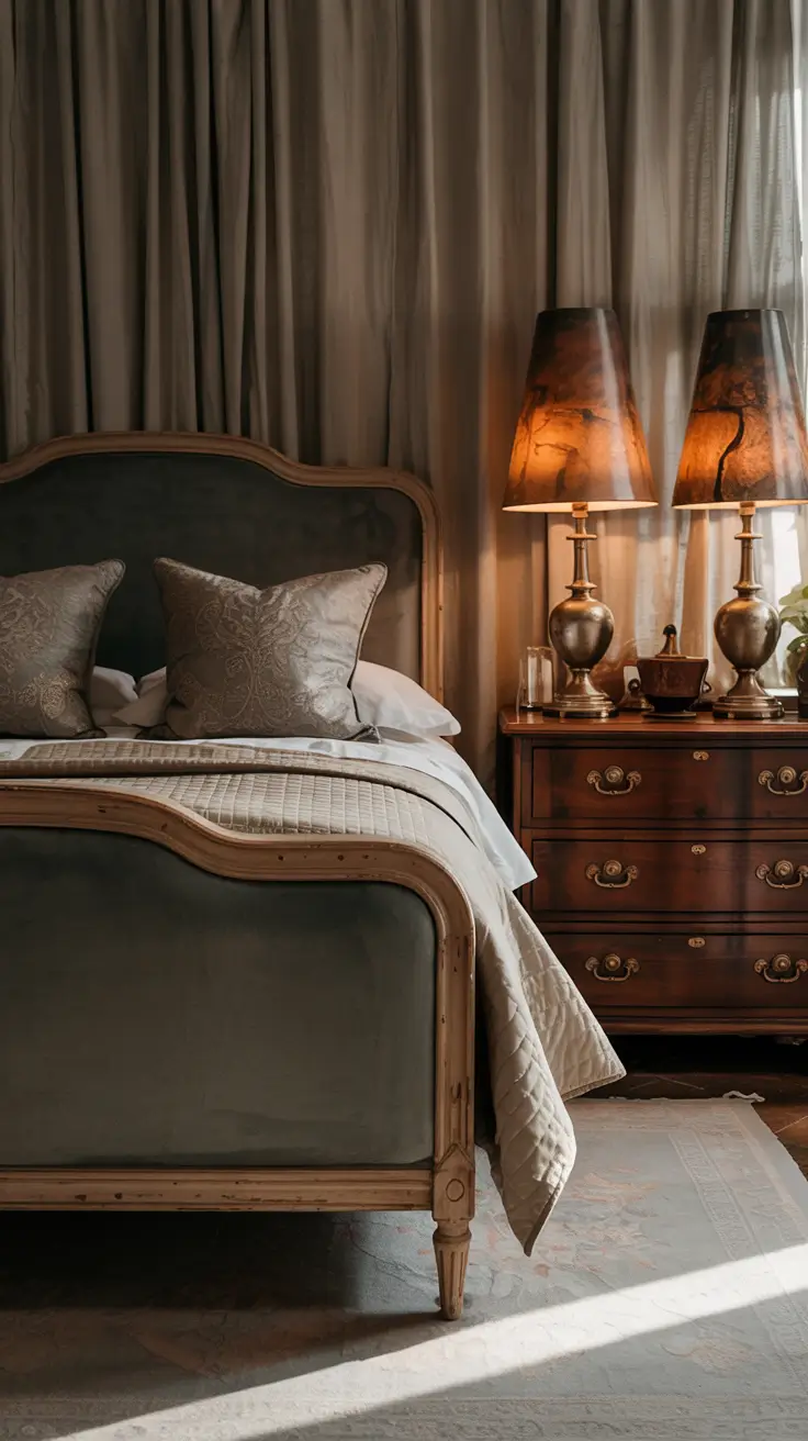 bedroom lamp ideas 2026 19 — Vintage Elegance Bedroom Lamp Ideas With Classic Warmth