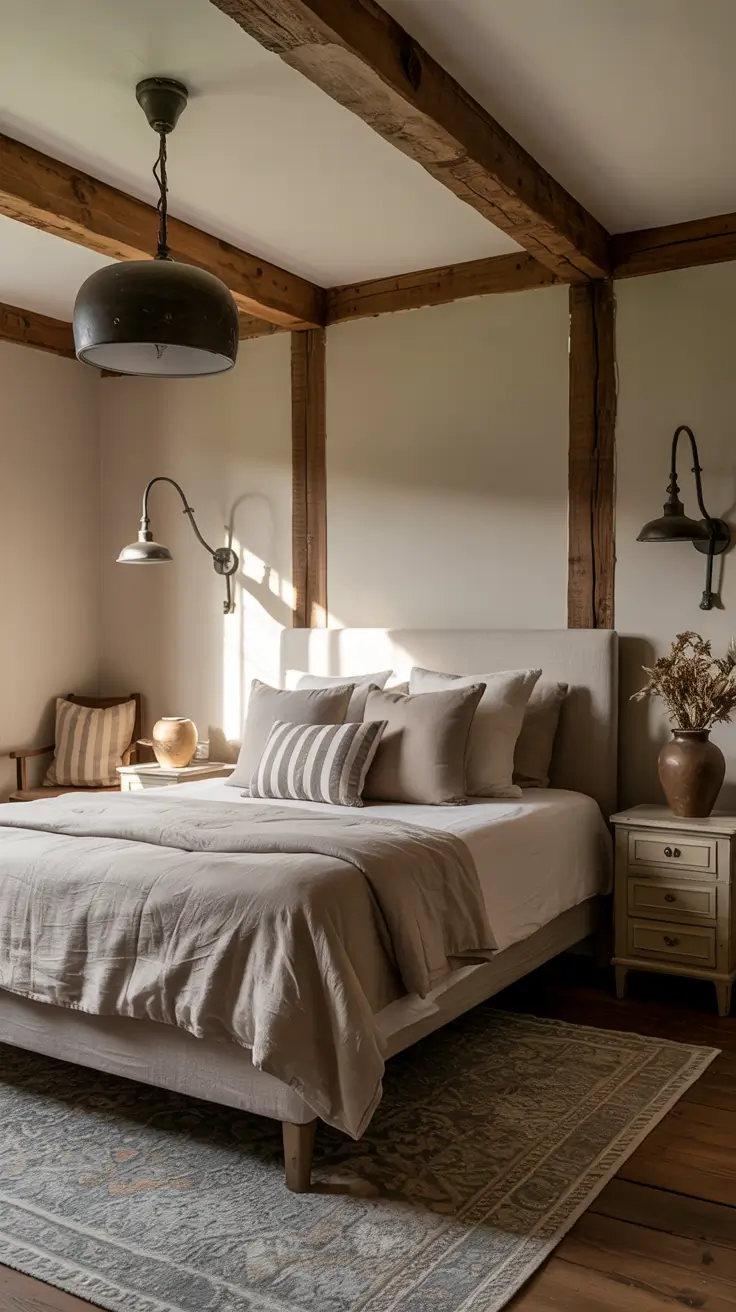 bedroom lamp ideas 2026 21 — Rustic Farmhouse Bedroom Lamp Ideas With Natural Character
