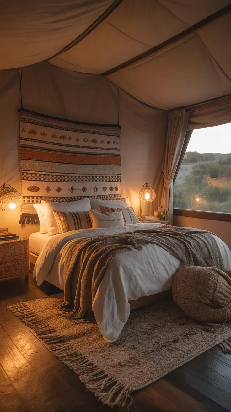 bedroom remodel ideas 2026 Boho Tent Bedroom Style With Cozy Layered Textiles