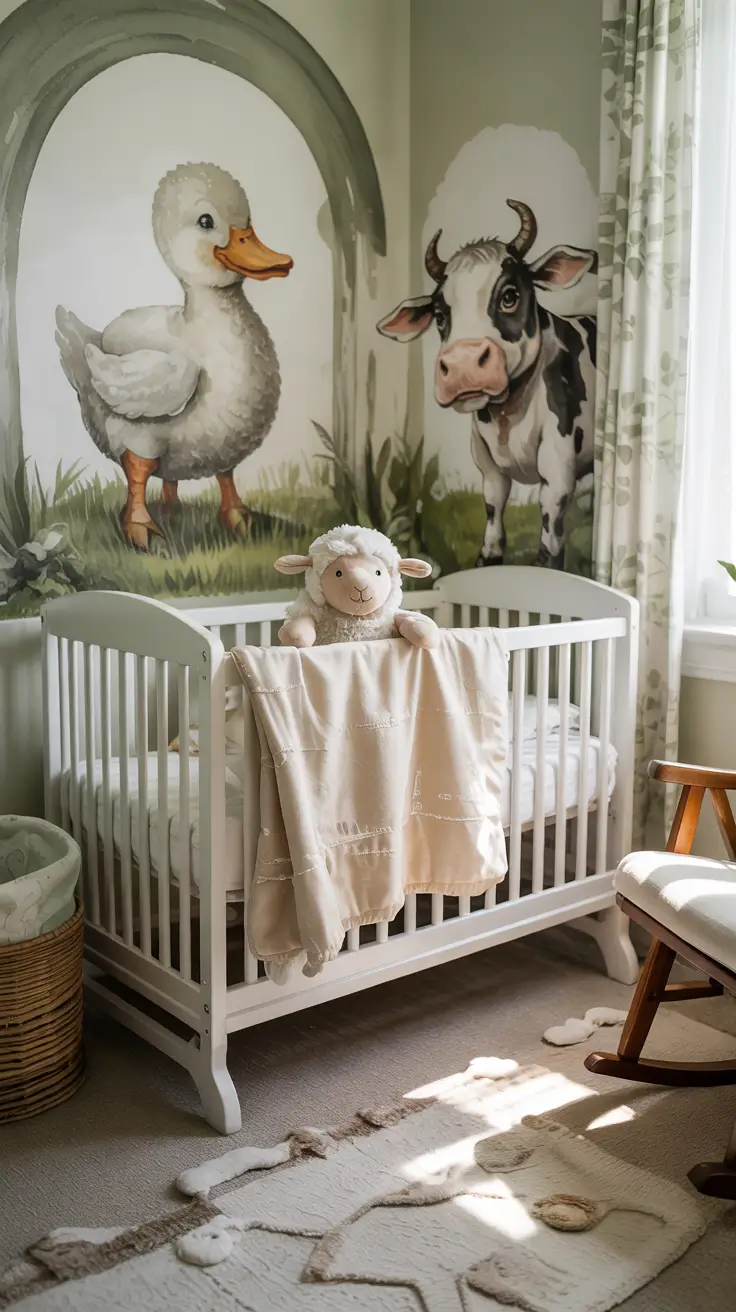 boys nursery ideas 2026 14 — Farm Animals Boys Nursery Ideas With Duck And Cow Illustrations