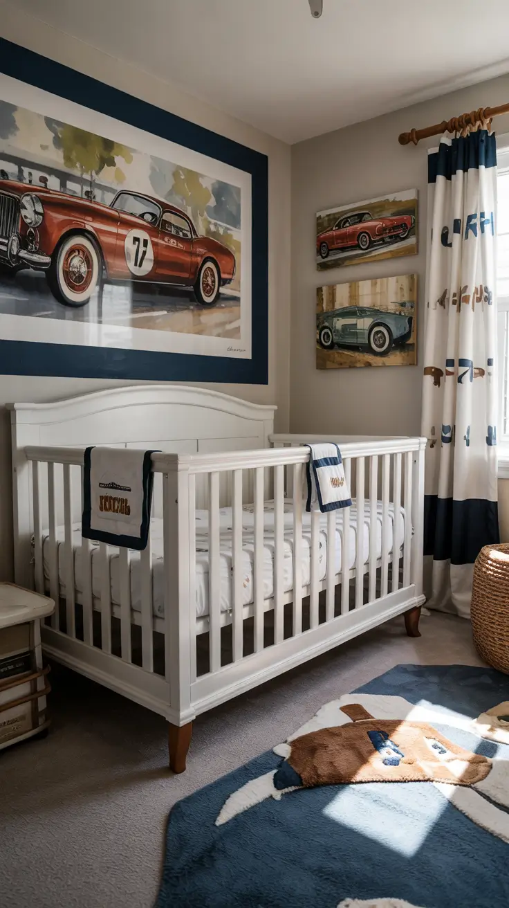 boys nursery ideas 2026 19 — Boys Nursery Ideas Car Focused With Vintage Automotive Style