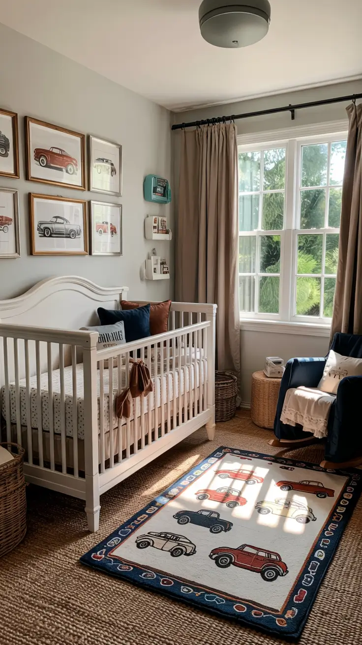 boys nursery ideas 2026 19 — Boys Nursery Ideas Car Focused With Vintage Automotive Style