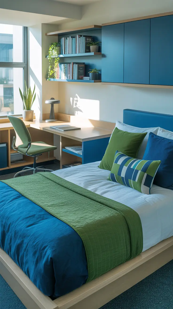 college dorm room ideas 2026 Blue And Green College Dorm Room Ideas Modern And Fresh