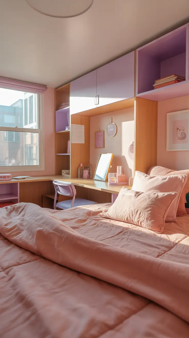 college dorm room ideas 2026 College Dorm Room Ideas Pink And Cozy Pink Details