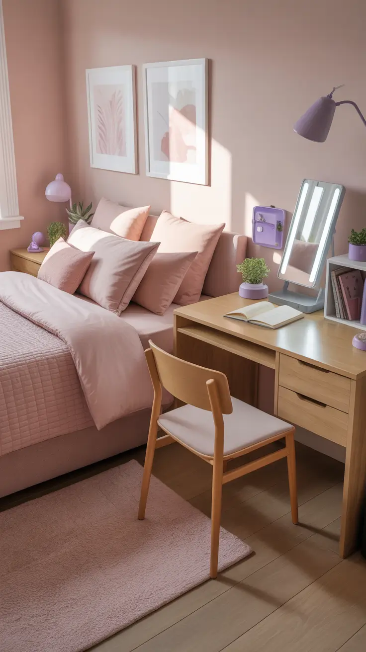 college dorm room ideas 2026 College Dorm Room Ideas Pink And Cozy Pink Details