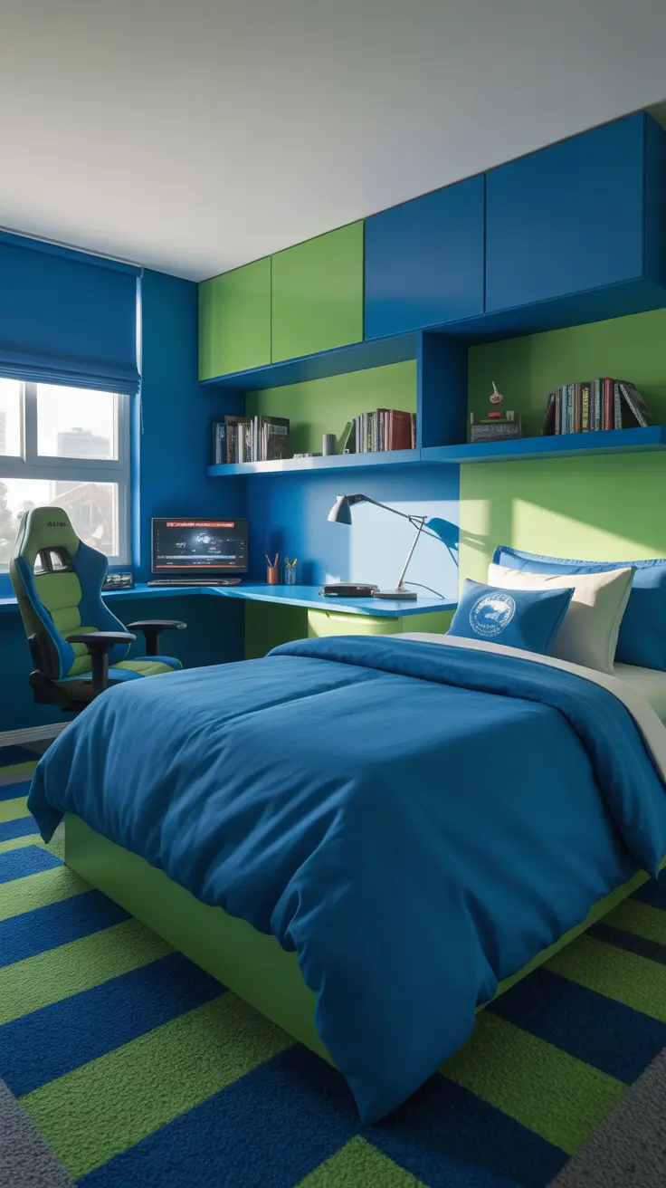 college dorm room ideas 2026 College Dorm Room Ideas Boys Blue And Green Energy
