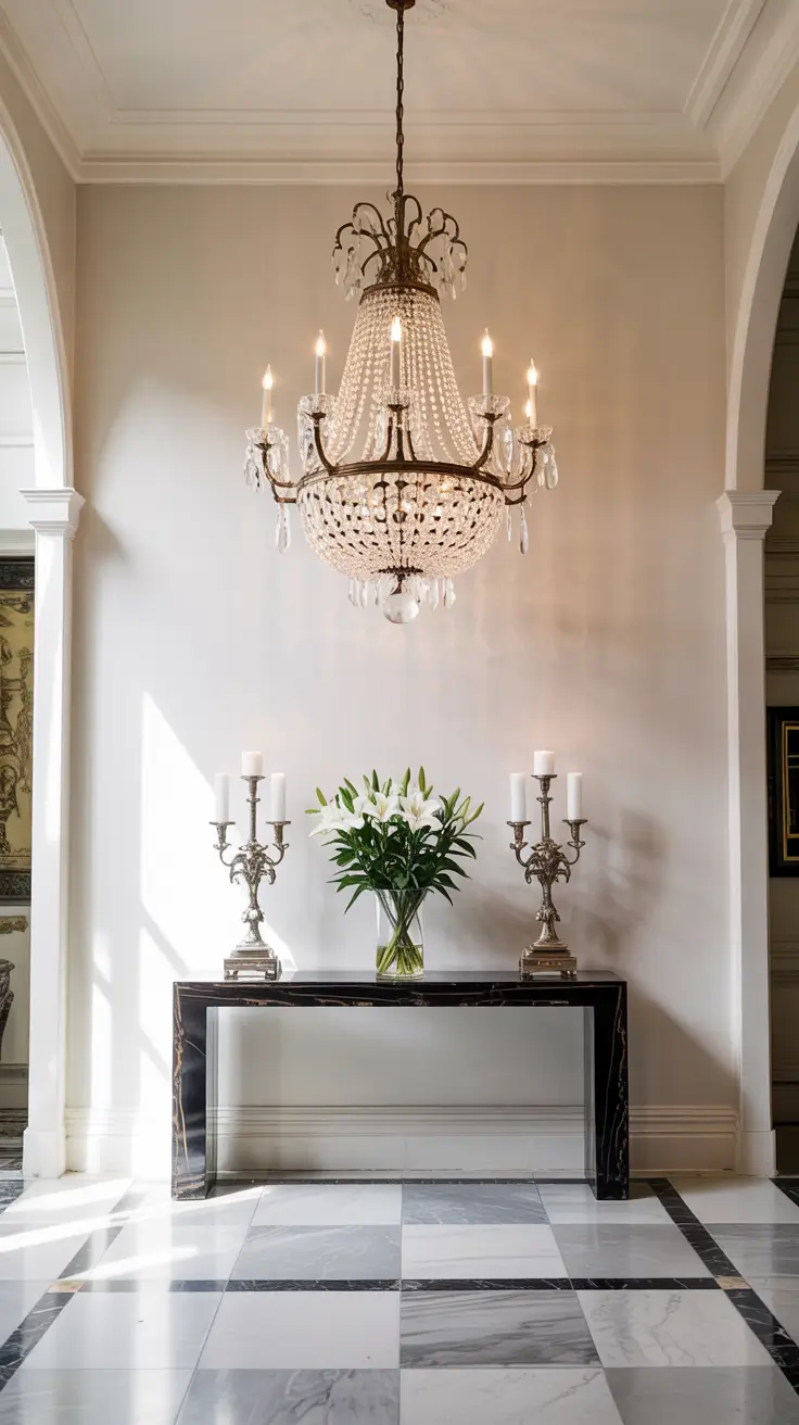 entryways remodel ideas 2026 Foyer Ideas With Chandelier Elegance