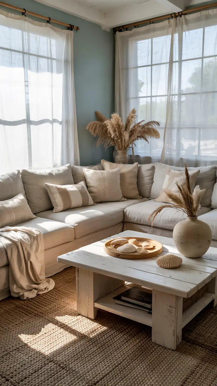 family rooms ideas 2026 18 — Coastal Family Rooms Ideas Neutral With Soft Blue Accents