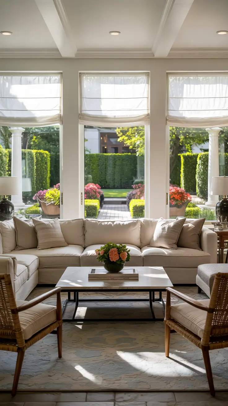 family rooms ideas 2026 21 — Bright Neutral Family Rooms Ideas With Garden Views