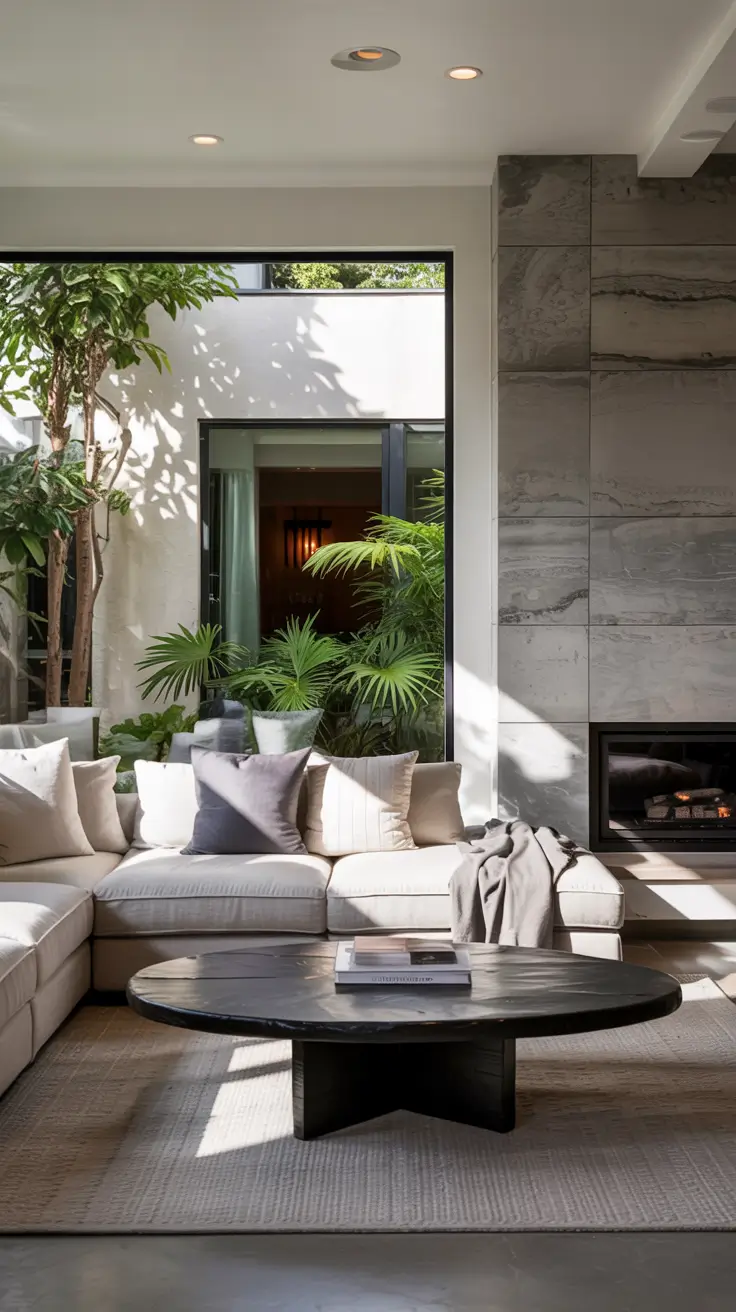 family rooms ideas 2026 22 — Organic Modern Family Rooms Ideas With Sculptural Tables