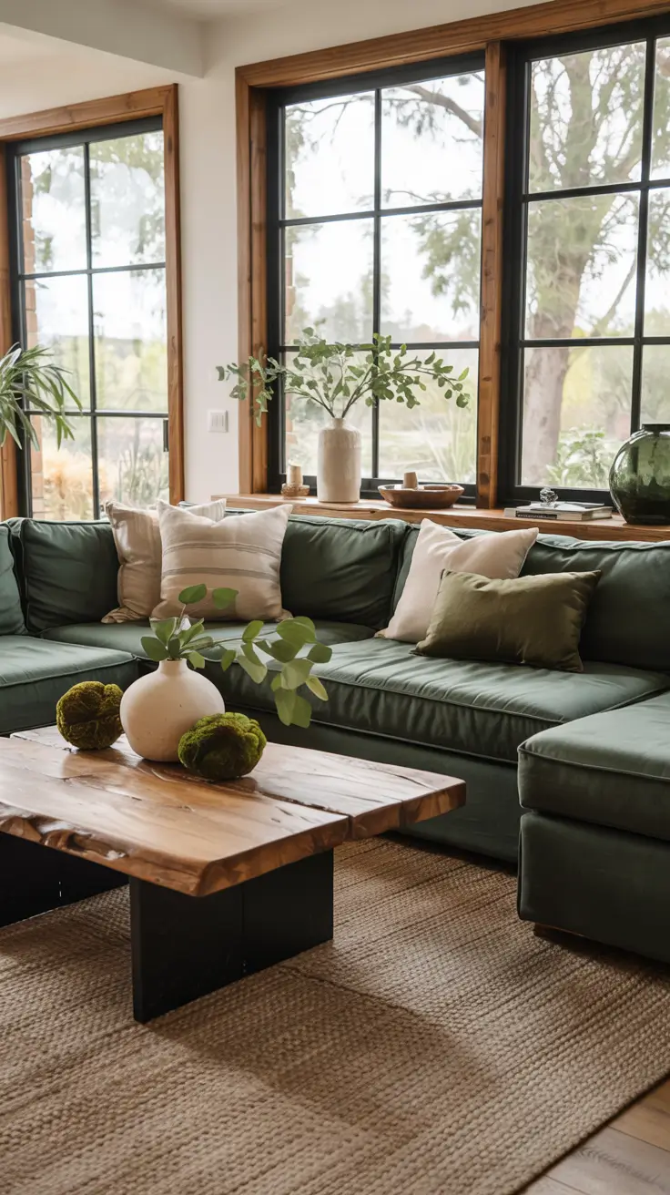 family rooms ideas 2026 23 — Green Family Rooms Decorating Ideas With Natural Textures