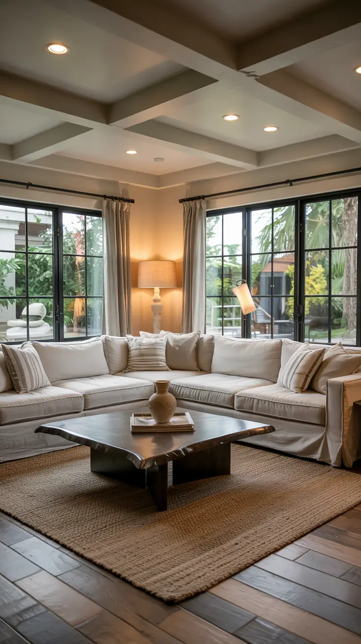 family rooms ideas 2026 28 — Modern Cozy Family Rooms Ideas With Statement Ceiling Design