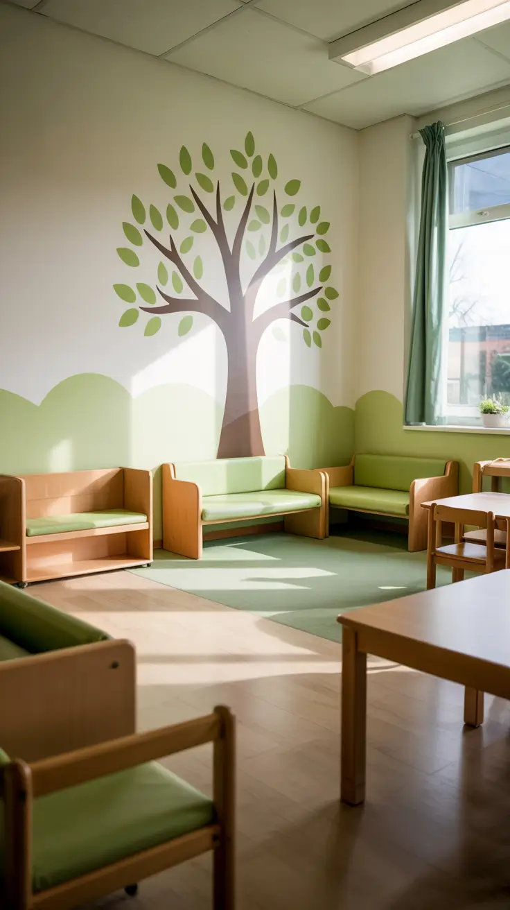 family rooms ideas 2026 06 — Family Tree Ideas For Daycare Rooms With Green And Neutral Themes