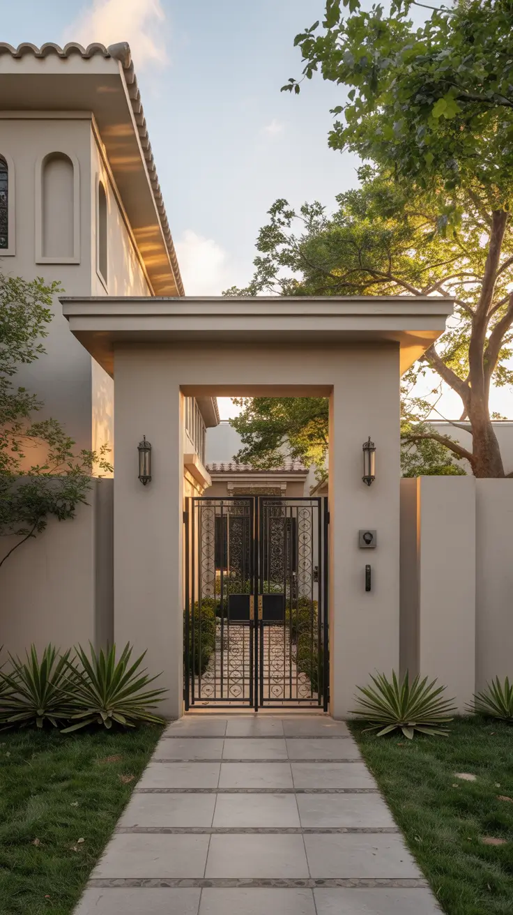 front yard gate ideas 2026 Architectural Entry Gates That Frame The Walkway
