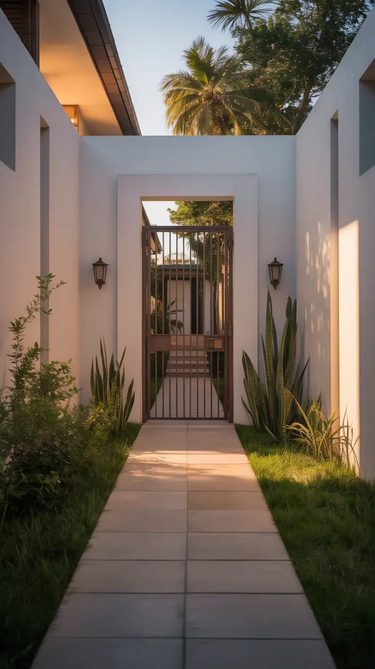 front yard gate ideas 2026 Architectural Entry Gates That Frame The Walkway