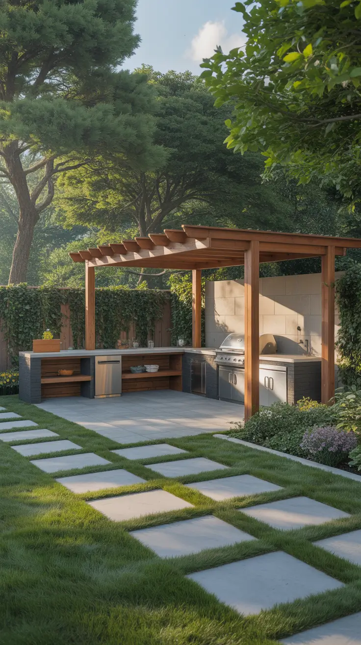 garden barbecue area 2026 Smart Garden Barbecue Area Plan With Wood Accents