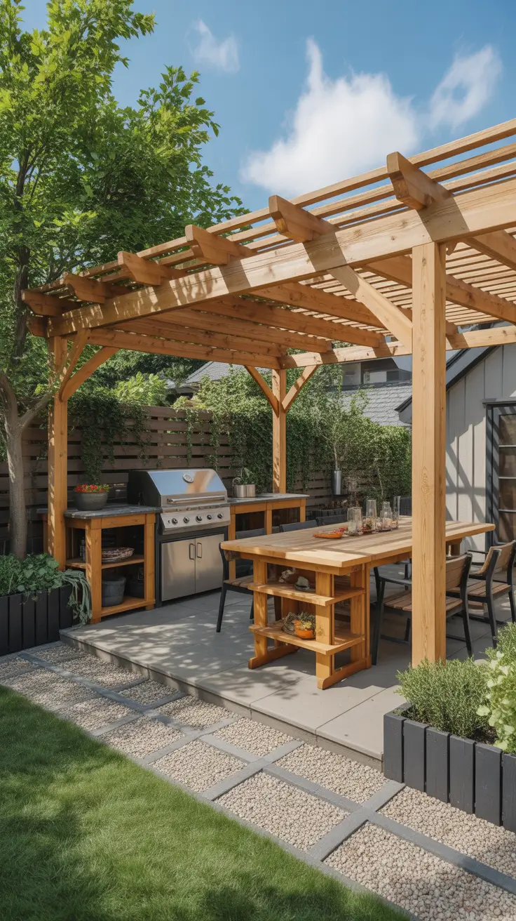 garden barbecue area 2026 Garden Barbecue Area Diy Wood Pergola Projects
