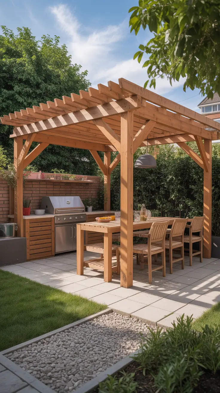 garden barbecue area 2026 Garden Barbecue Area Diy Wood Pergola Projects