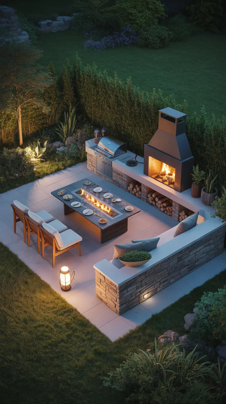 garden barbecue area 2026 Garden Barbecue Area Outdoor Fireplaces For Cozy Evenings