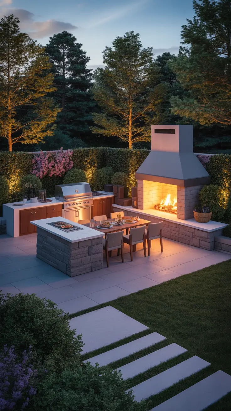 garden barbecue area 2026 Garden Barbecue Area Outdoor Fireplaces For Cozy Evenings