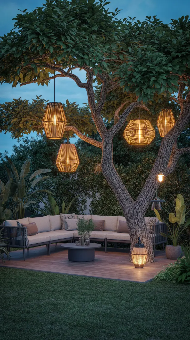 garden lights ideas 2026 Outdoor Tree And Hanging Garden Lights Ideas