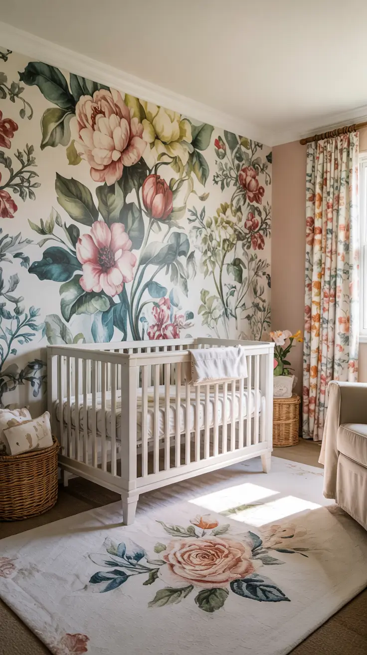 girls nursery ideas 2026 Girls Nursery Ideas Floral With Bold Botanical Statements