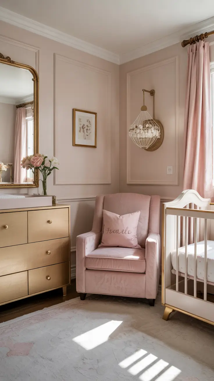 girls nursery ideas 2026 Girls Nursery Ideas Elegant With Soft Blush And Gold Accents