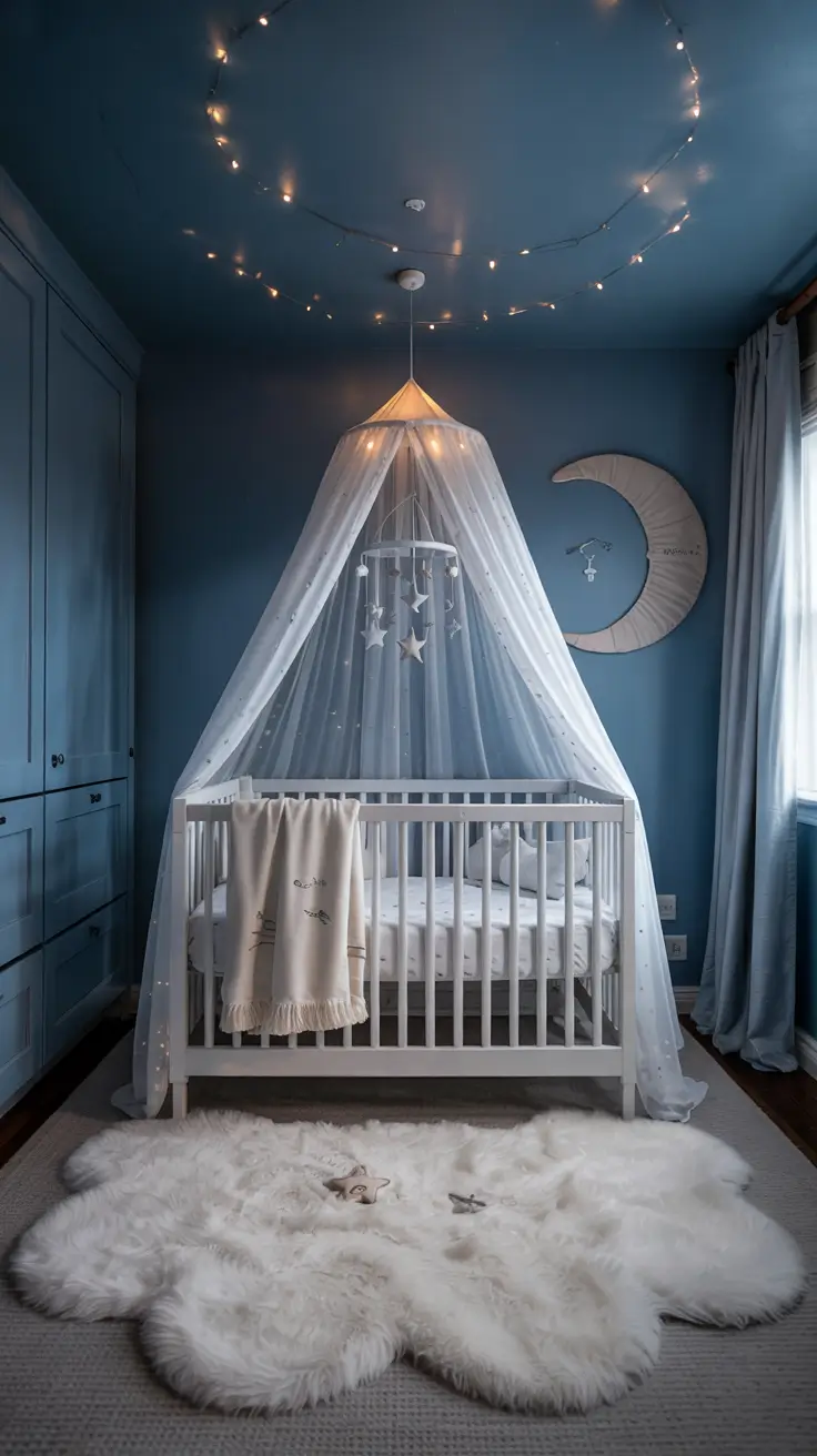 girls nursery ideas 2026 Girls Nursery Ideas Blue With Dreamy Nighttime Mood